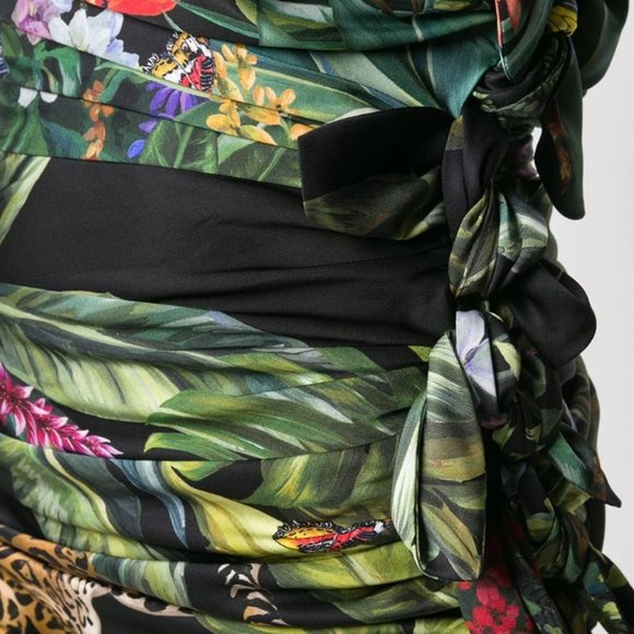 Brand New Dolce & Gabbana jungle print one shoulder dress with TAG - Picture 10 of 11
